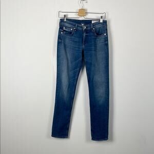 Rag & Bone Dre Low Rise Slim Boyfriend Classic Blue 5 Pocket Jeans Women 24 (28)